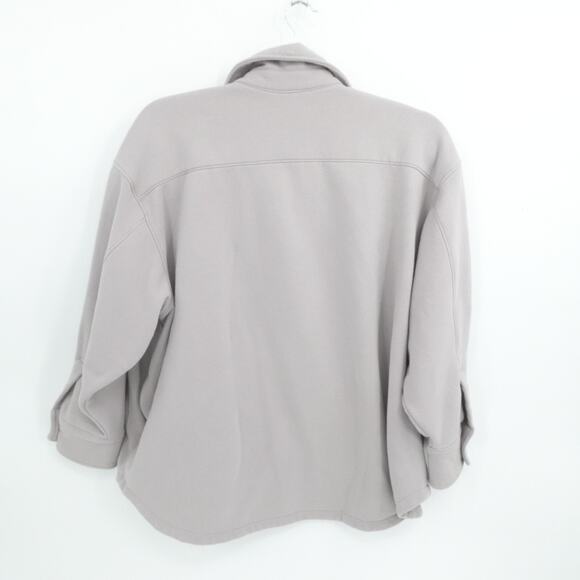 Athleta Jacket Womens 1X Violet Retroplush Shacket Fleece Pockets Casual Yoga - Picture 2 of 11